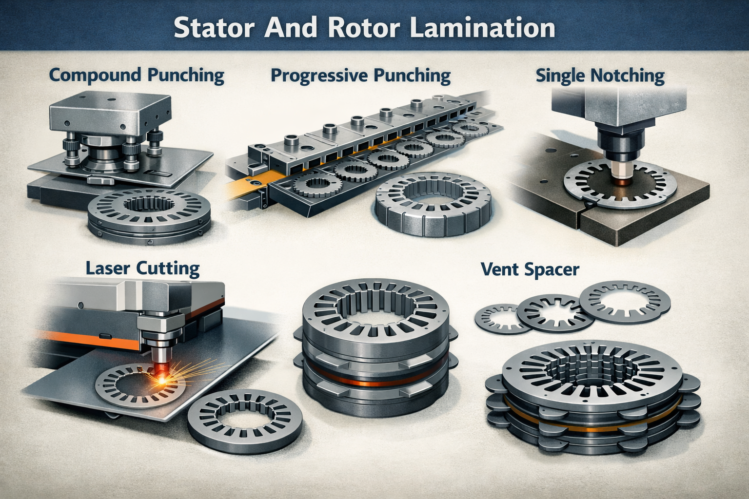 Stator and Rotor Lamination Processes